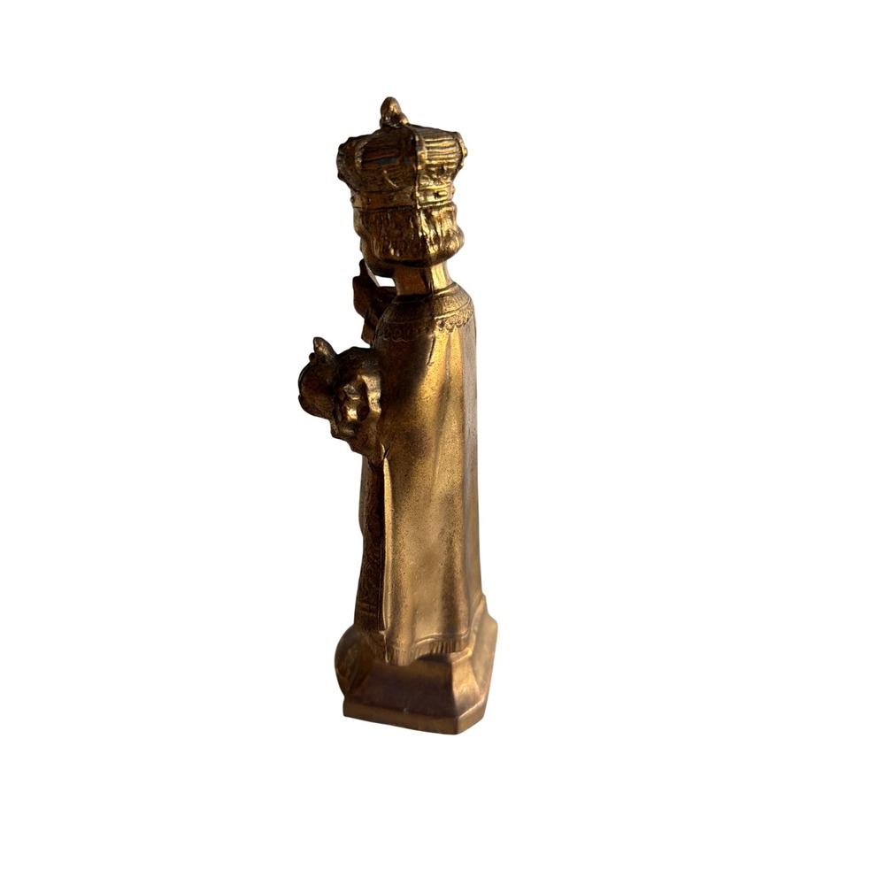 Statue Gold Infant Jesus of Prague Religious Figurine‎ Crowned Child - Picture 2 of 4